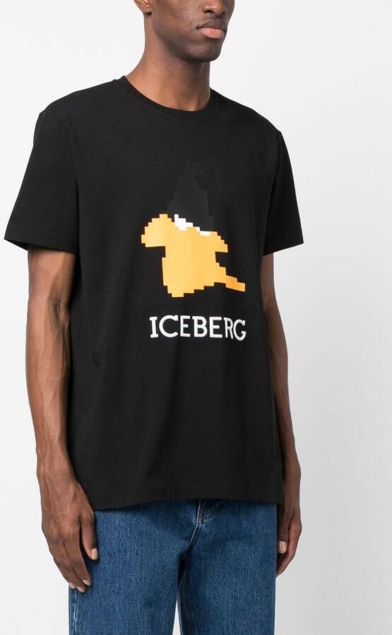 Iceberg T-shirt met print Zwart