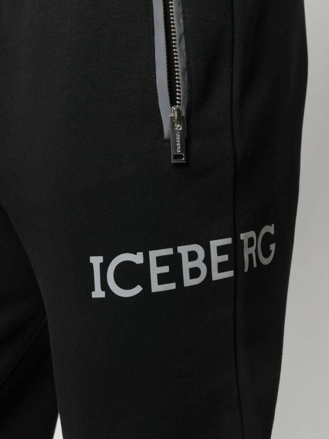 Iceberg Trainingsbroek met logoprint Zwart