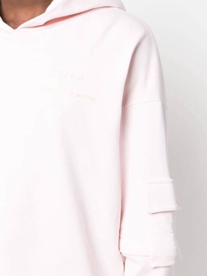 Iceberg x Kailand O. Morris katoenen hoodie Roze