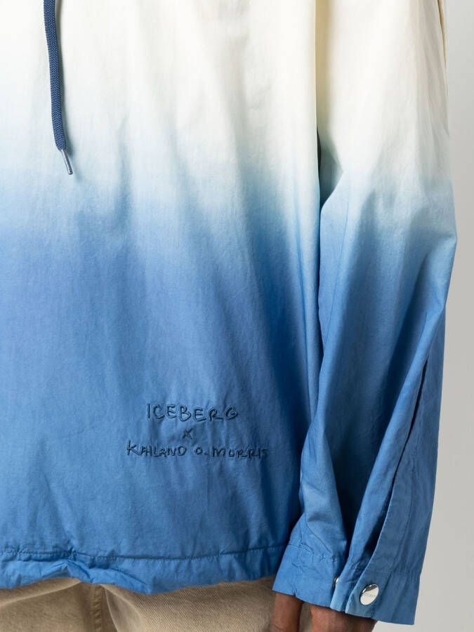 Iceberg x Kailand O. Morris pullover jack Blauw