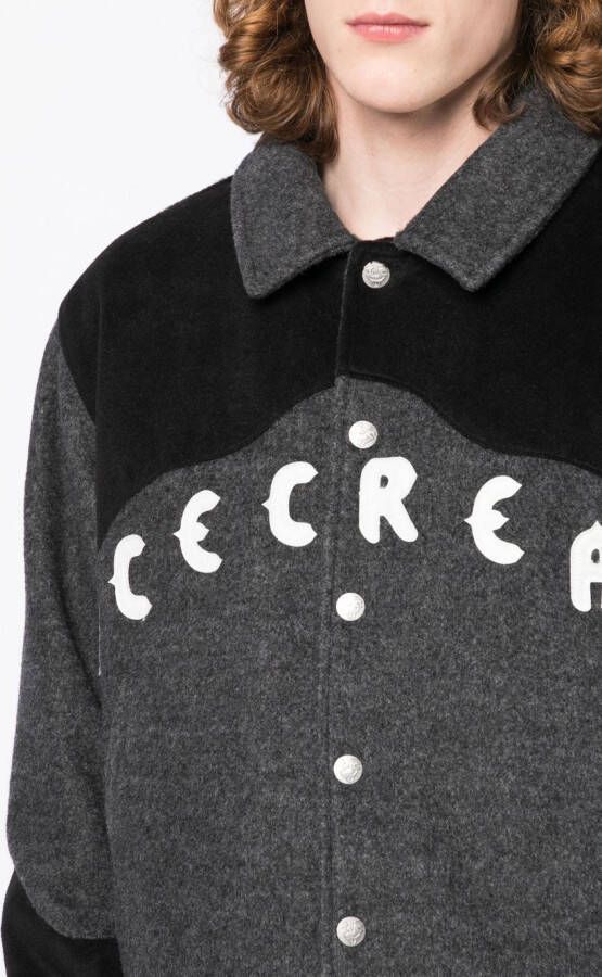 ICECREAM Bomberjack met geborduurd logo Grijs