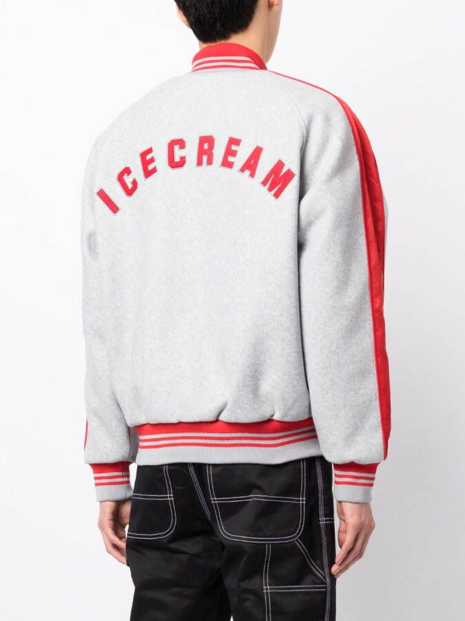ICECREAM Bomberjack met geborduurd logo Grijs