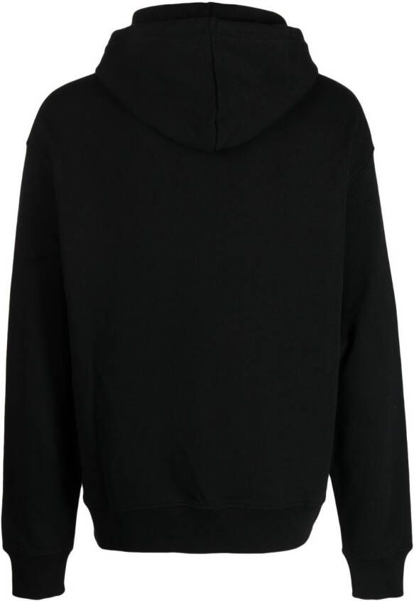ICECREAM Hoodie met geribbelde afwerking Zwart