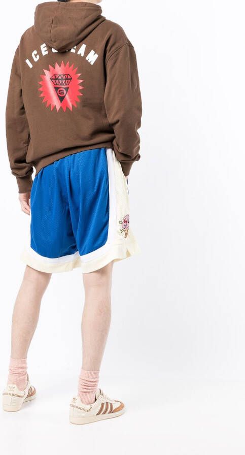 ICECREAM Hoodie met logo Bruin