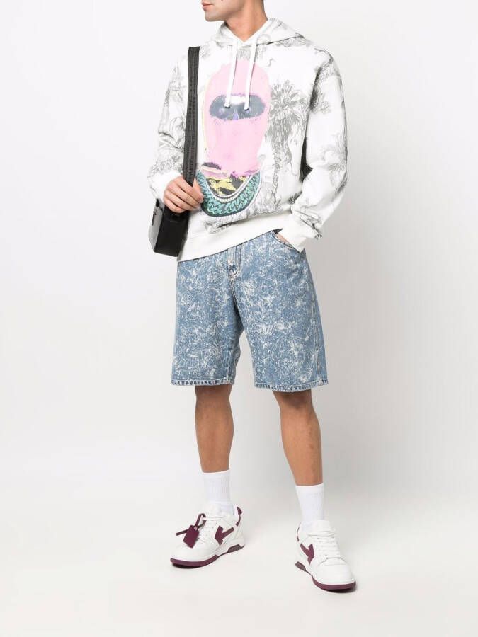 Ih Nom Uh Nit Hoodie met print Wit
