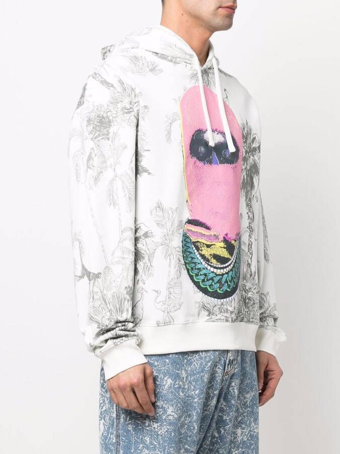 Ih Nom Uh Nit Hoodie met print Wit