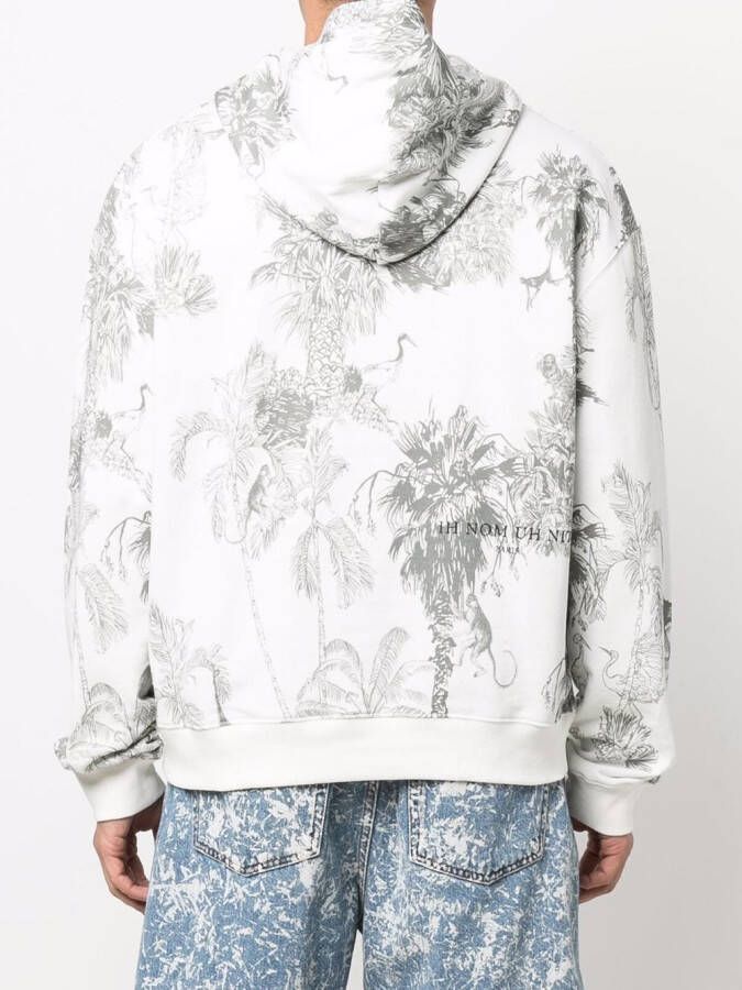 Ih Nom Uh Nit Hoodie met print Wit