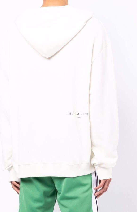 Ih Nom Uh Nit Hoodie met print Wit