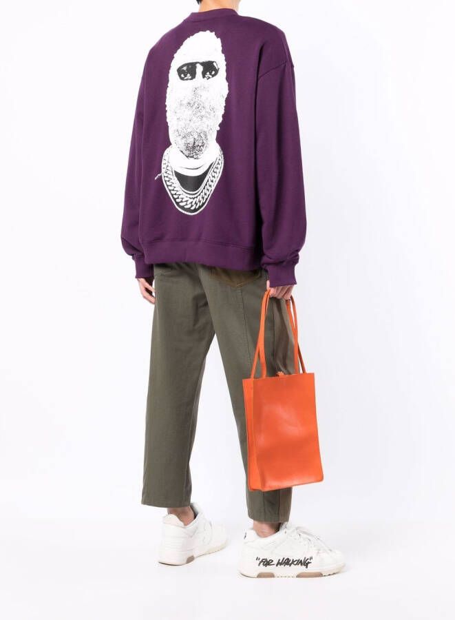 Ih Nom Uh Nit Sweater met logoprint Paars