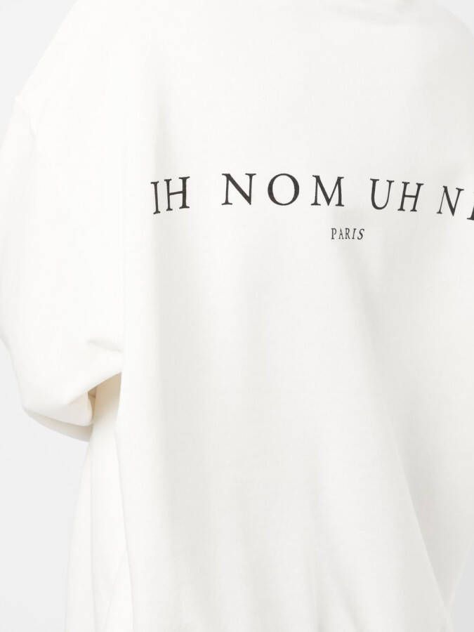 Ih Nom Uh Nit Sweater met logoprint Wit