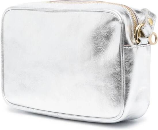 Il Bisonte Oliveta metallic crossbodytas Zilver