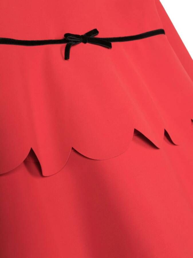 Il Gufo Gelaagde jurk Rood