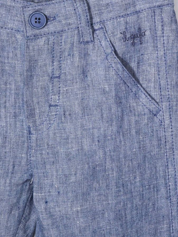 Il Gufo Broek met geborduurd logo Blauw