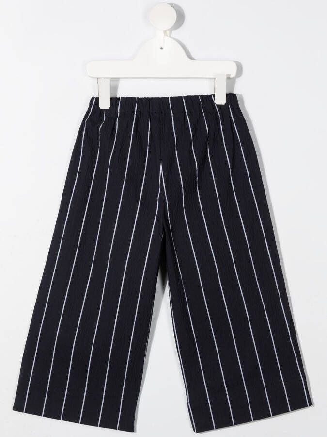 Il Gufo Broek met krijtstreep Blauw