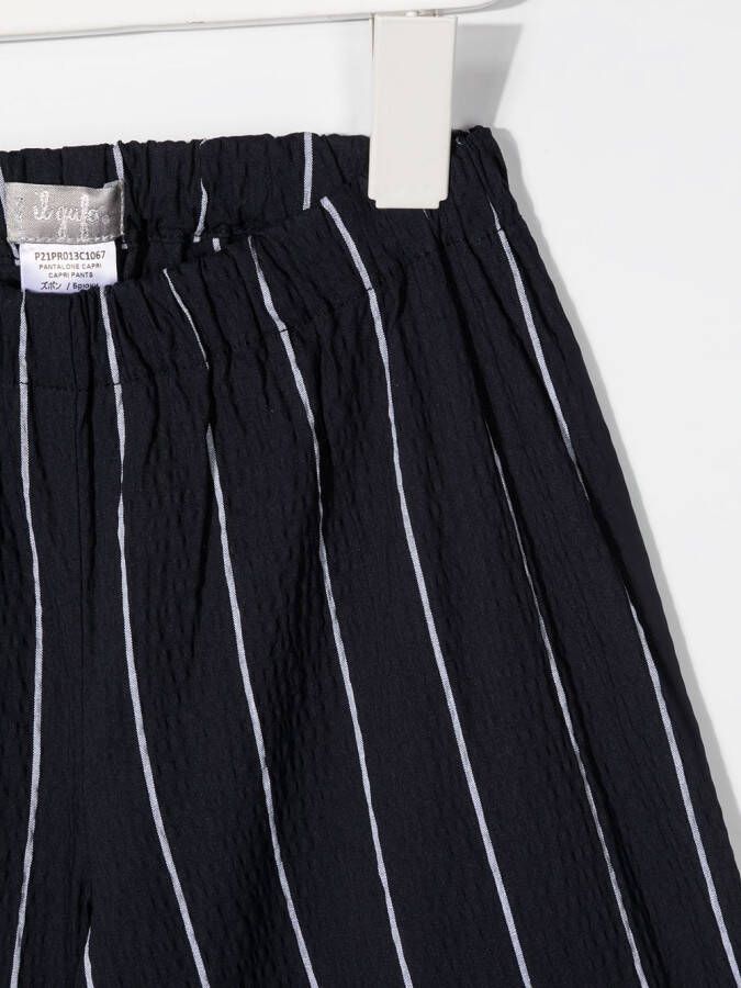 Il Gufo Broek met krijtstreep Blauw