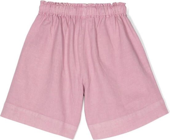 Il Gufo Shorts met elastische taille Roze