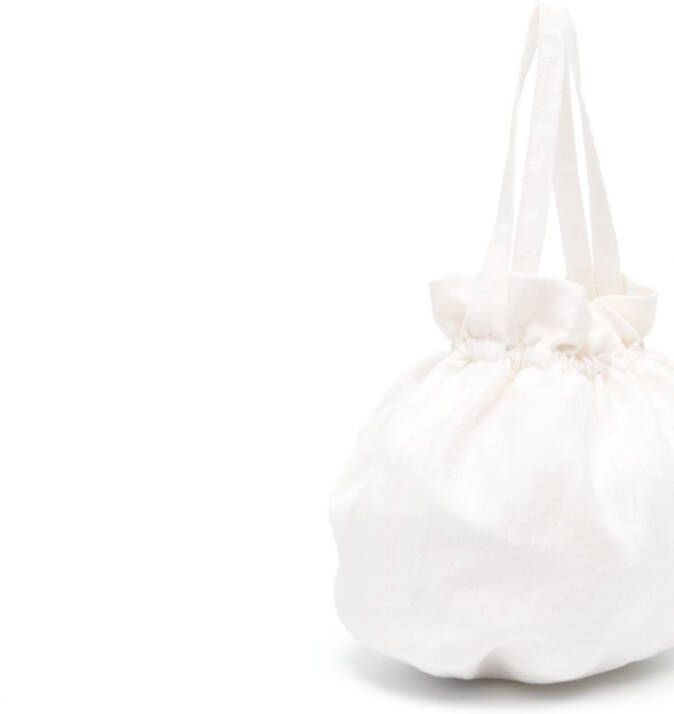 Il Gufo Shopper met trekkoord Wit