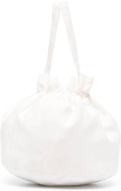 Il Gufo Shopper met trekkoord Wit