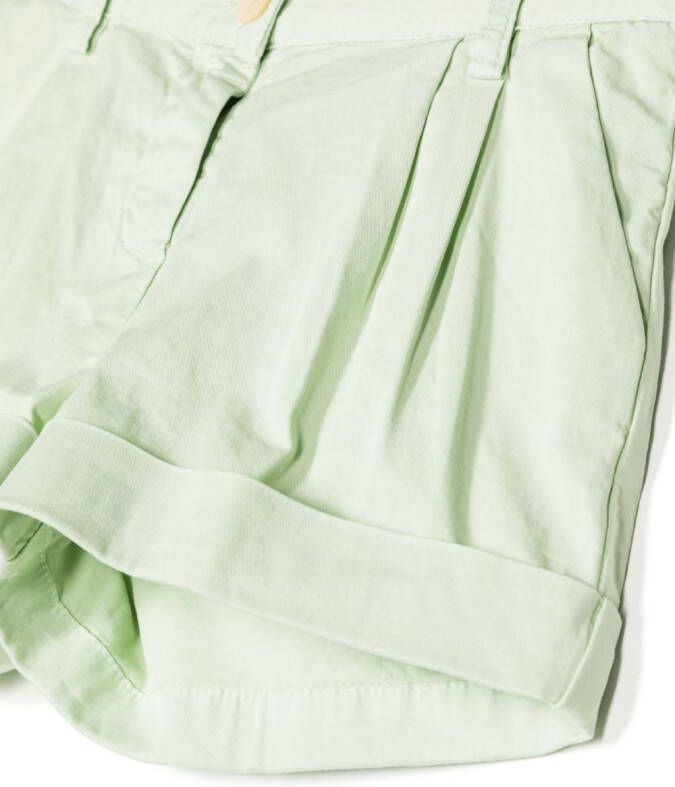 Il Gufo Shorts met elastische taille Groen