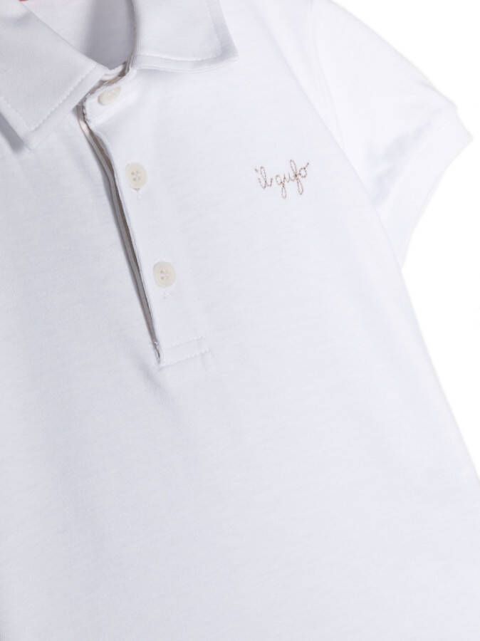Il Gufo Poloshirt met geborduurd logo Wit