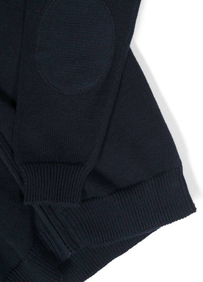 Il Gufo Fijngebreid vest Blauw