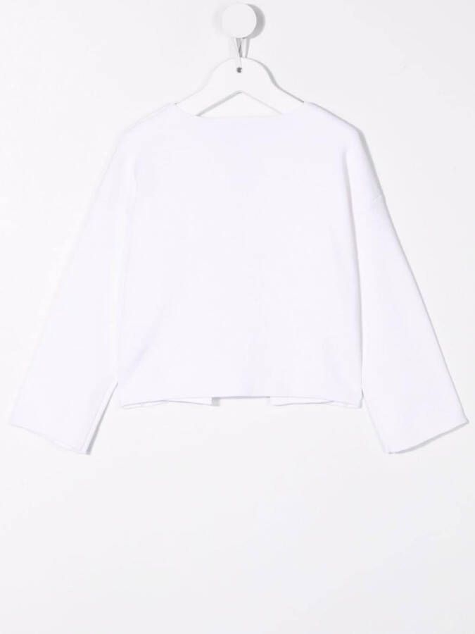 Il Gufo Fijngebreid vest Wit