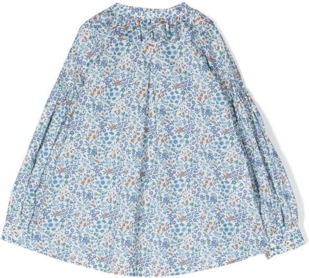 Il Gufo Shirt met bloemenprint Blauw