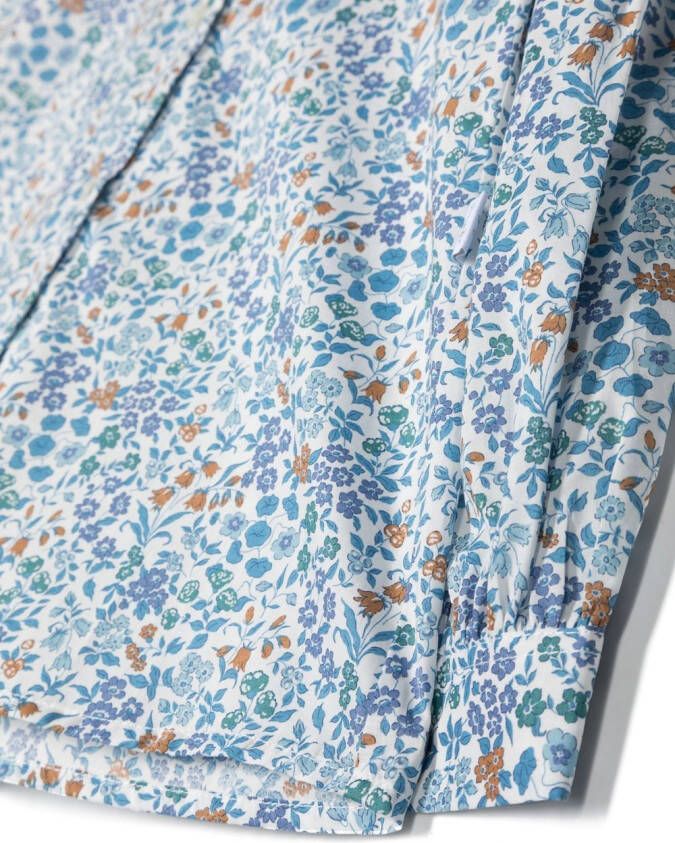 Il Gufo Shirt met bloemenprint Blauw