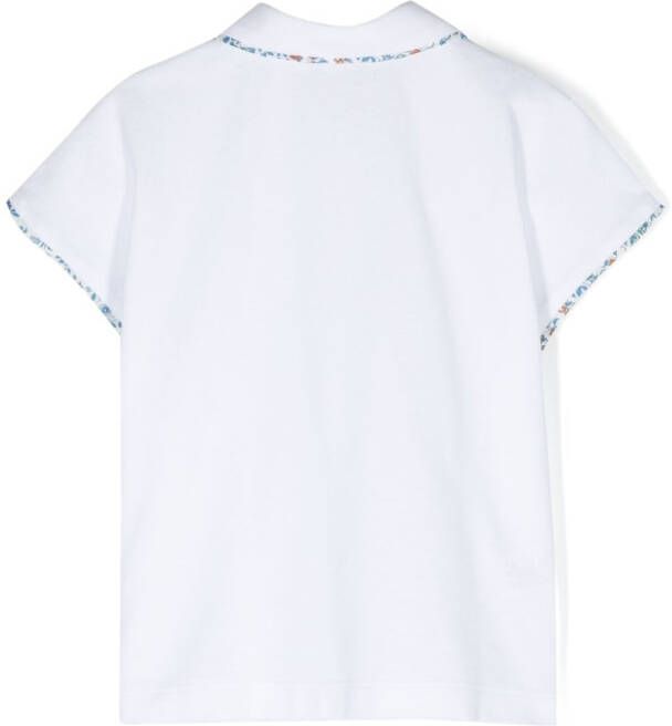 Il Gufo Poloshirt met bloemenprint Wit