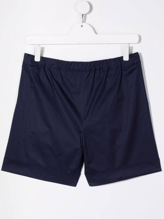 Il Gufo Geplooide shorts Blauw