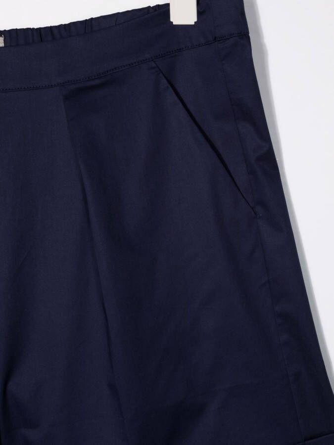 Il Gufo Geplooide shorts Blauw