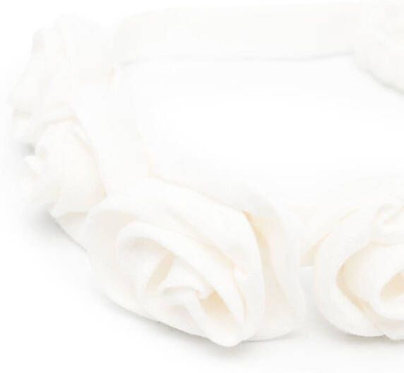 Il Gufo Haarband met bloemenprint Beige