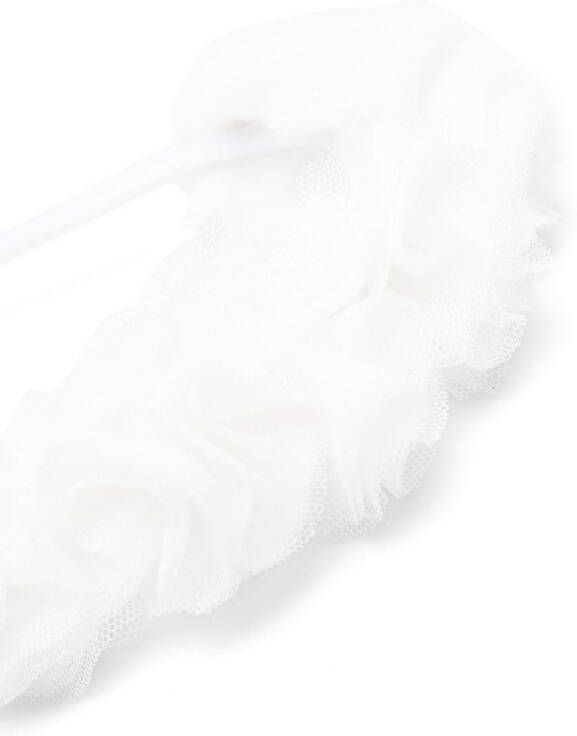 Il Gufo Haarband met ruche detail Wit