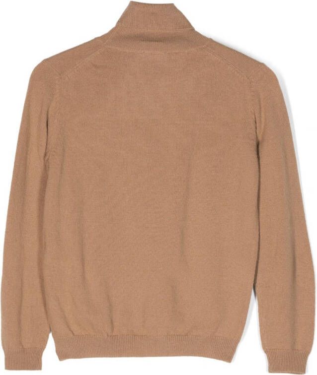 Il Gufo Sweater met hoge hals Beige