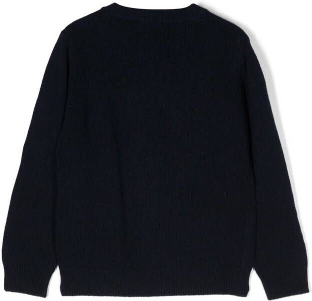 Il Gufo Intarsia trui Blauw