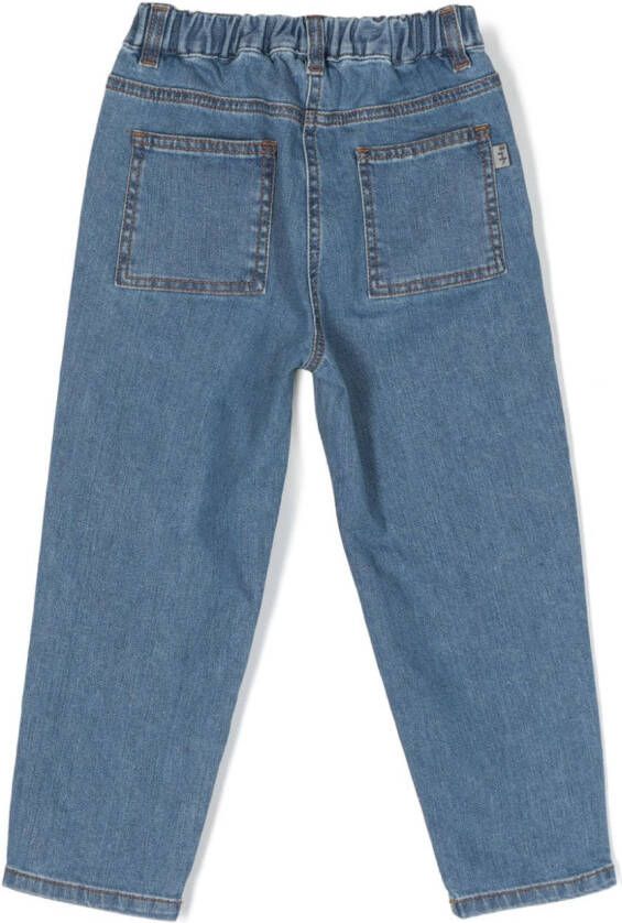 Il Gufo Jeans met wijde pijpen Blauw
