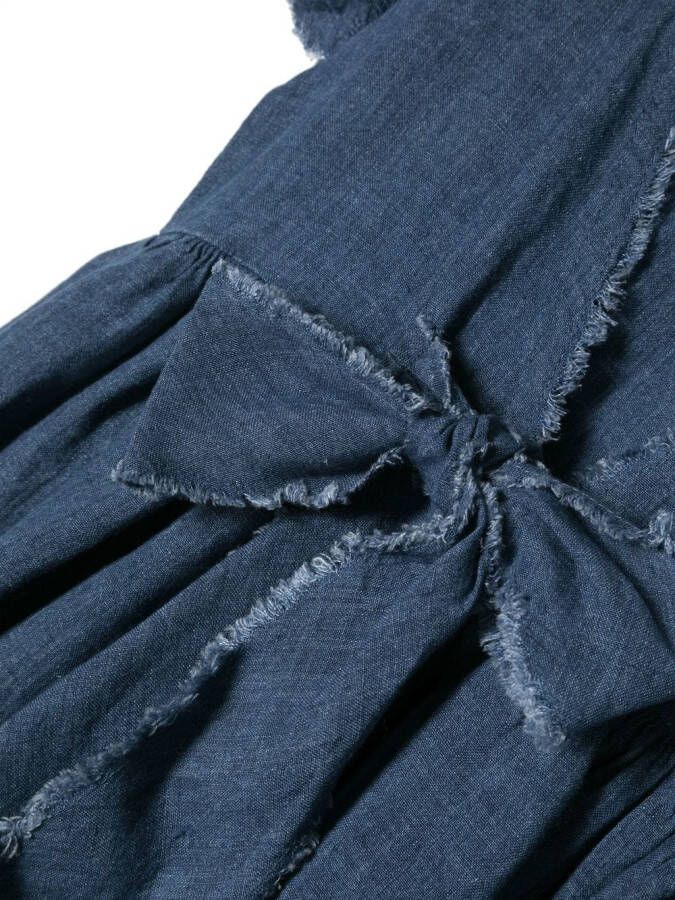 Il Gufo Jurk met strikdetail Blauw