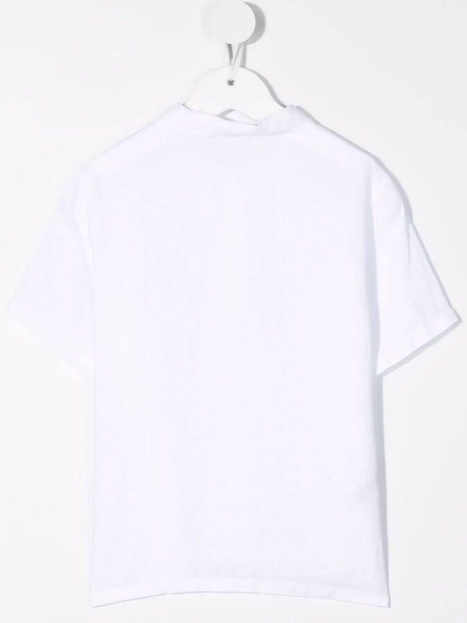 Il Gufo Linnen poloshirt Wit