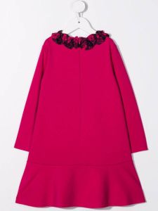 Il Gufo Midi-jurk met ruchekraag Roze
