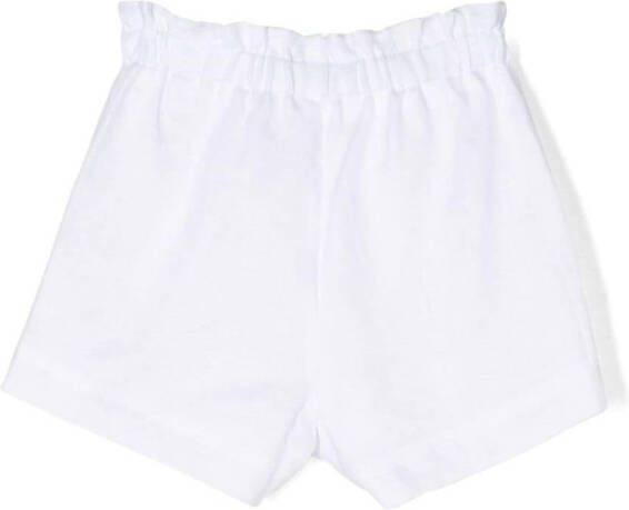 Il Gufo Shorts met paperbag taille Wit