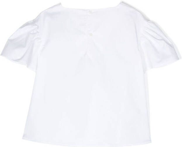 Il Gufo Geplooid T-shirt Wit