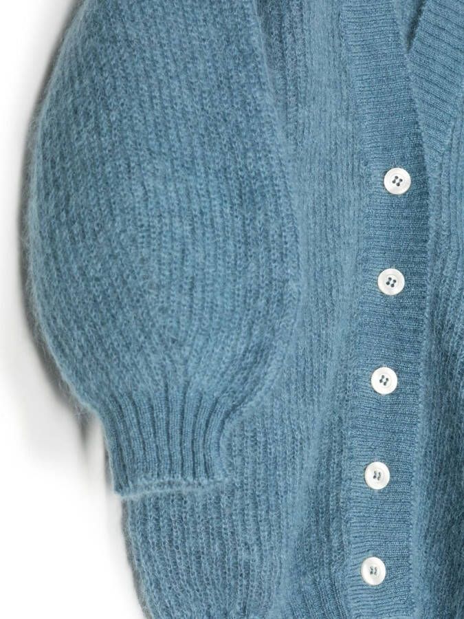 Il Gufo Ribgebreid vest Blauw