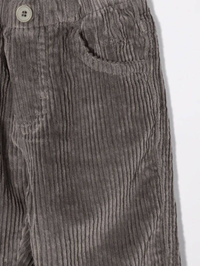 Il Gufo Ribfluwelen broek Grijs