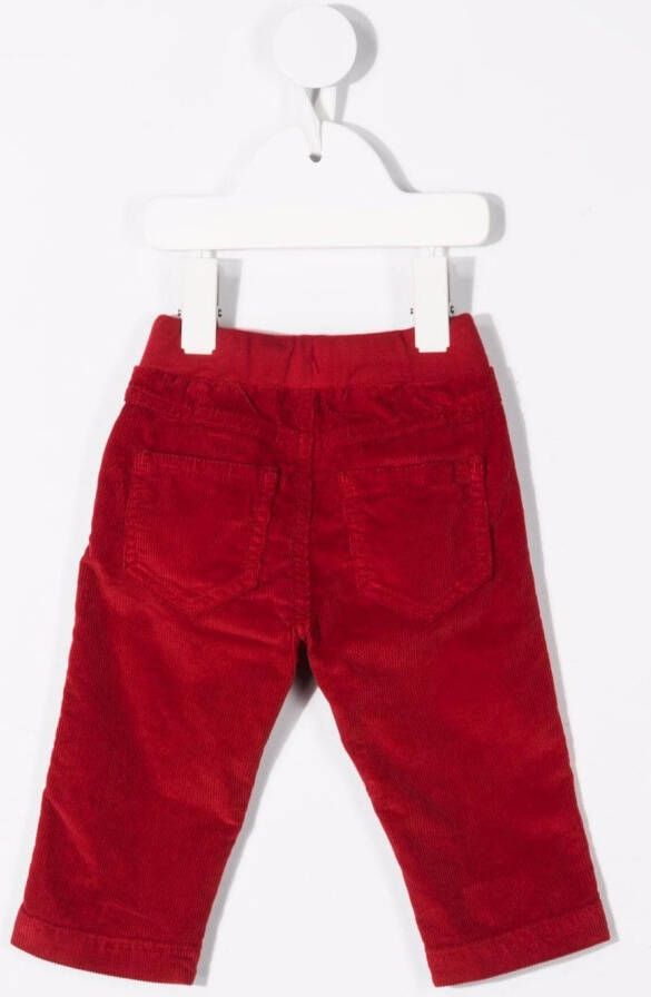 Il Gufo Ribfluwelen broek Rood