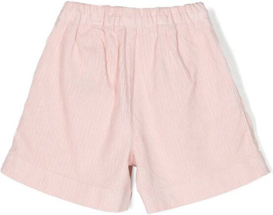 Il Gufo Ribfluwelen shorts Roze