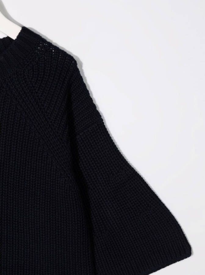 Il Gufo Ribgebreide trui Blauw