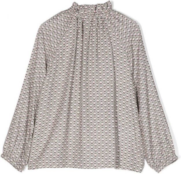 Il Gufo Shirt met ruchekraag Grijs