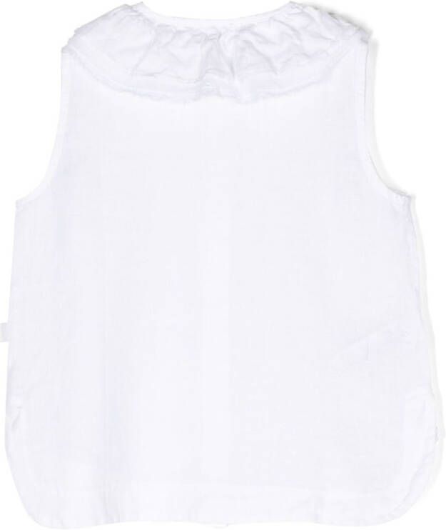 Il Gufo Mouwloos shirt Wit