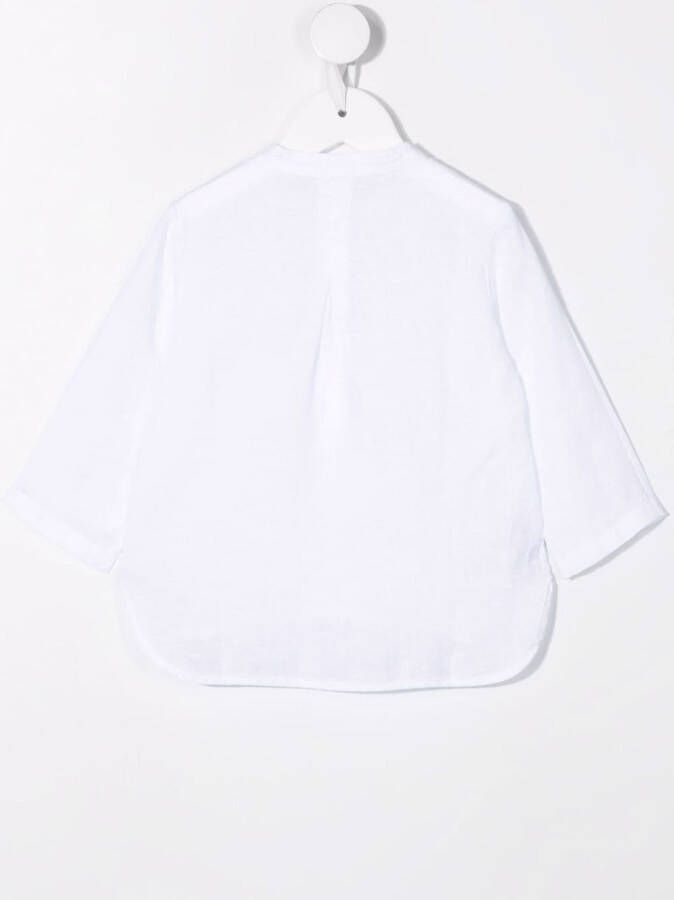 Il Gufo Shirt met bandkraag Wit