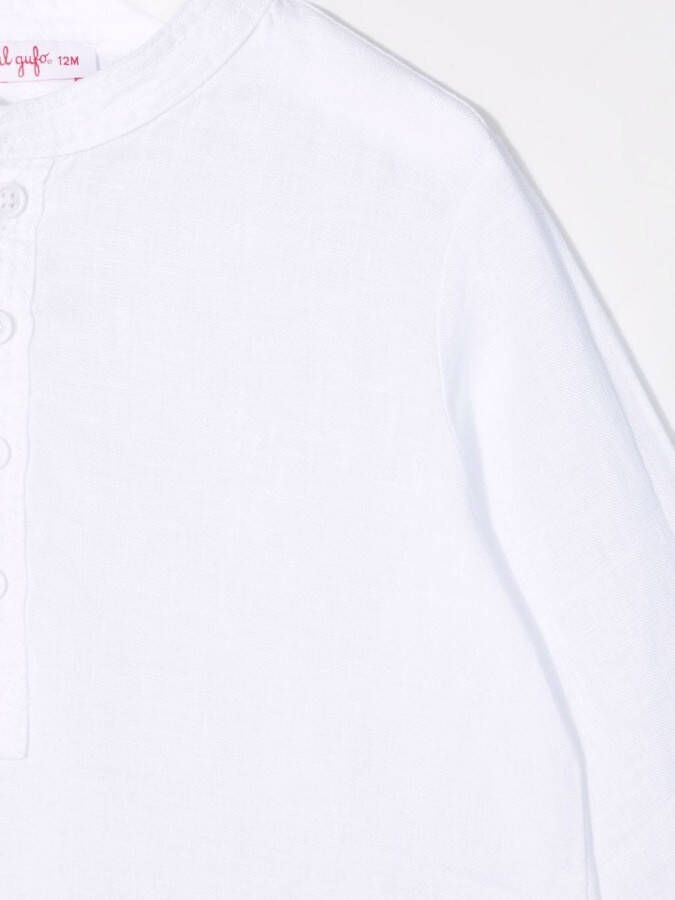 Il Gufo Shirt met bandkraag Wit